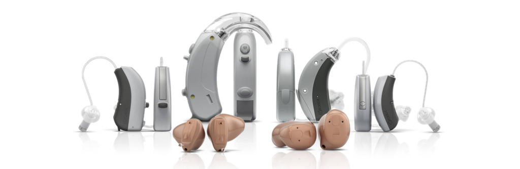 A variety of hearing aids